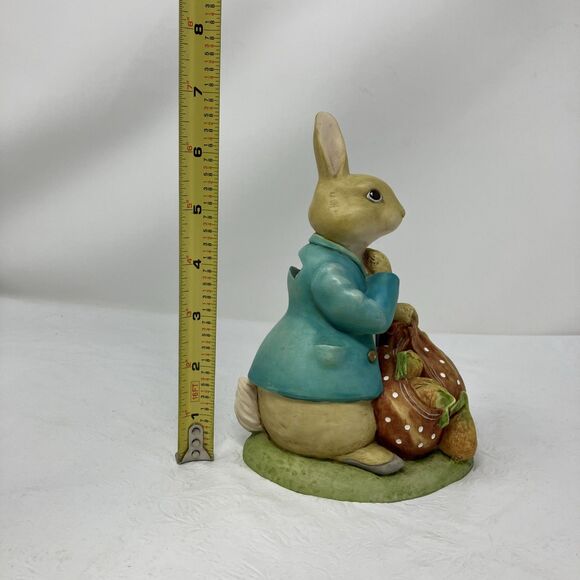 Beatrix Potter PETER RABBIT Figurine Bank 1994 Frederick Warne 7" Tall - Picture 2 of 9
